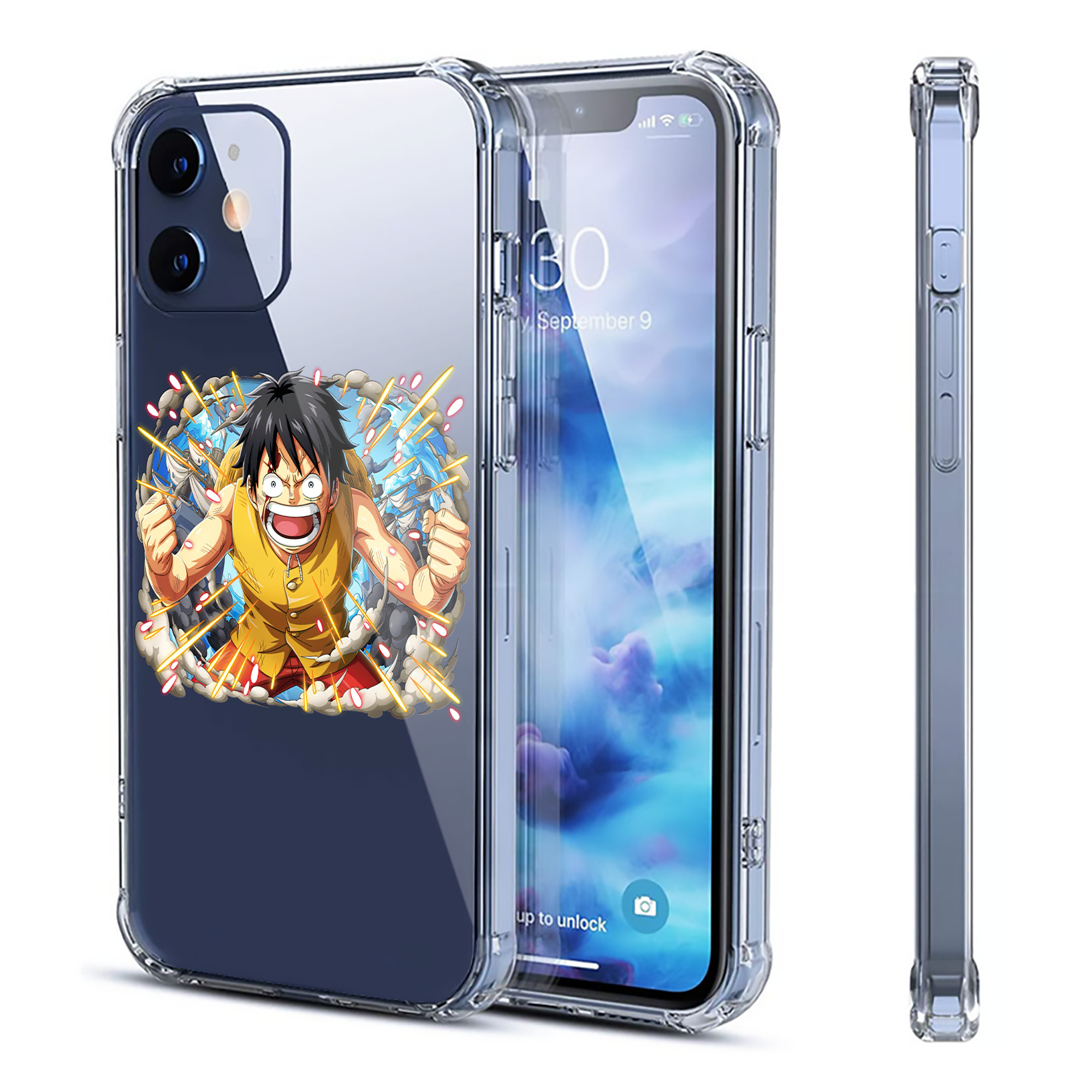 （画像用） ワンピース モンキー・D・ルフィ ONE PIECE Monkey D. Luffy 【iPhone 12シリーズ対応】透明スマホケース（クリアソフトケース）